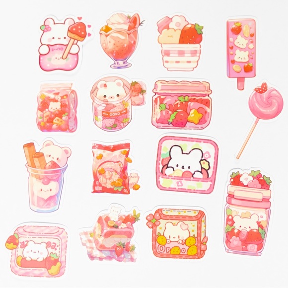 50 pcs Kawaii Bear Vinyl stickers decals - Picture 2 of 5